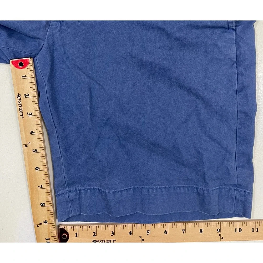 VTG Polo Ralph Lauren Shorts Men‎ 32 Flat Front Blue Chino Y2K Preppy Classic